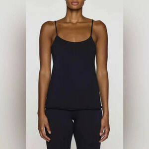 NWOT WOMEN'S PETER MILLAR Soft Comfy Silk Blend TANK Top Cami Dark Blue Size L